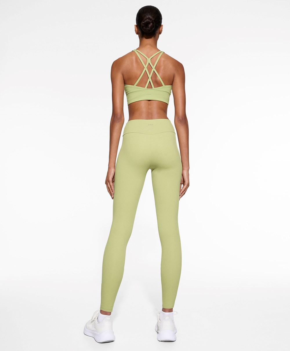 Oysho Comfortlux High-rise Ankle-length Leggings πρασινο | JRWQIN-814