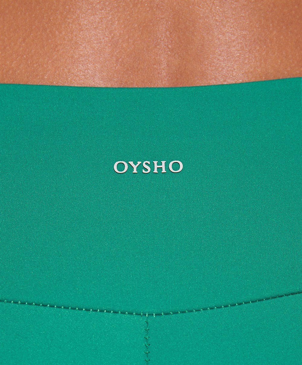 Oysho Comfortlux High-rise Ankle-length Leggings πρασινο | QCFUVG-927