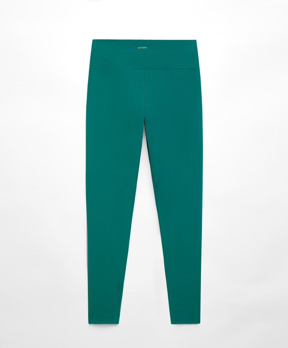 Oysho Comfortlux High-rise Ankle-length Leggings πρασινο | VCUMGD-739