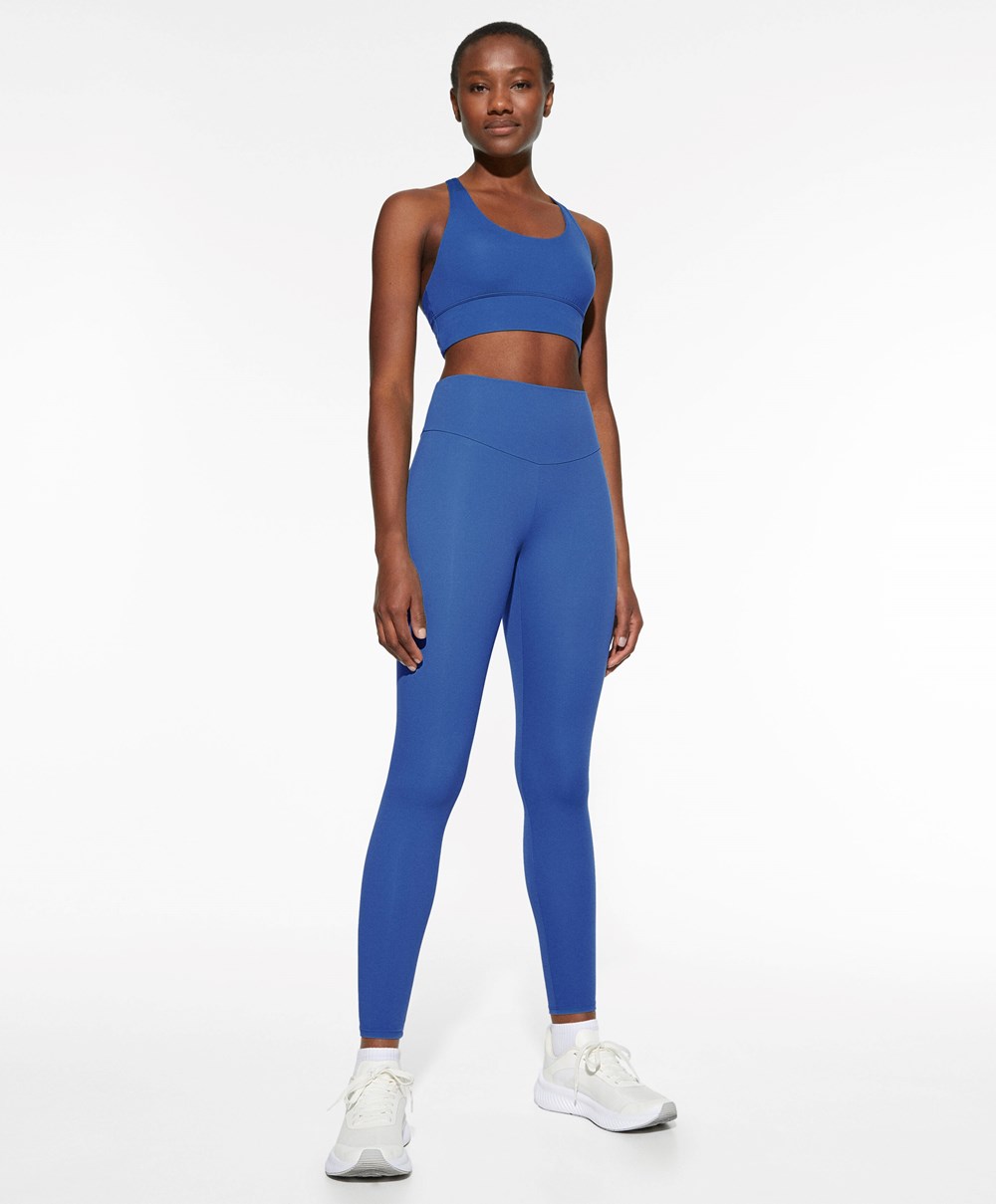 Oysho Comfortlux High-rise Ankle-length Leggings μπλε | VTQXWJ-023