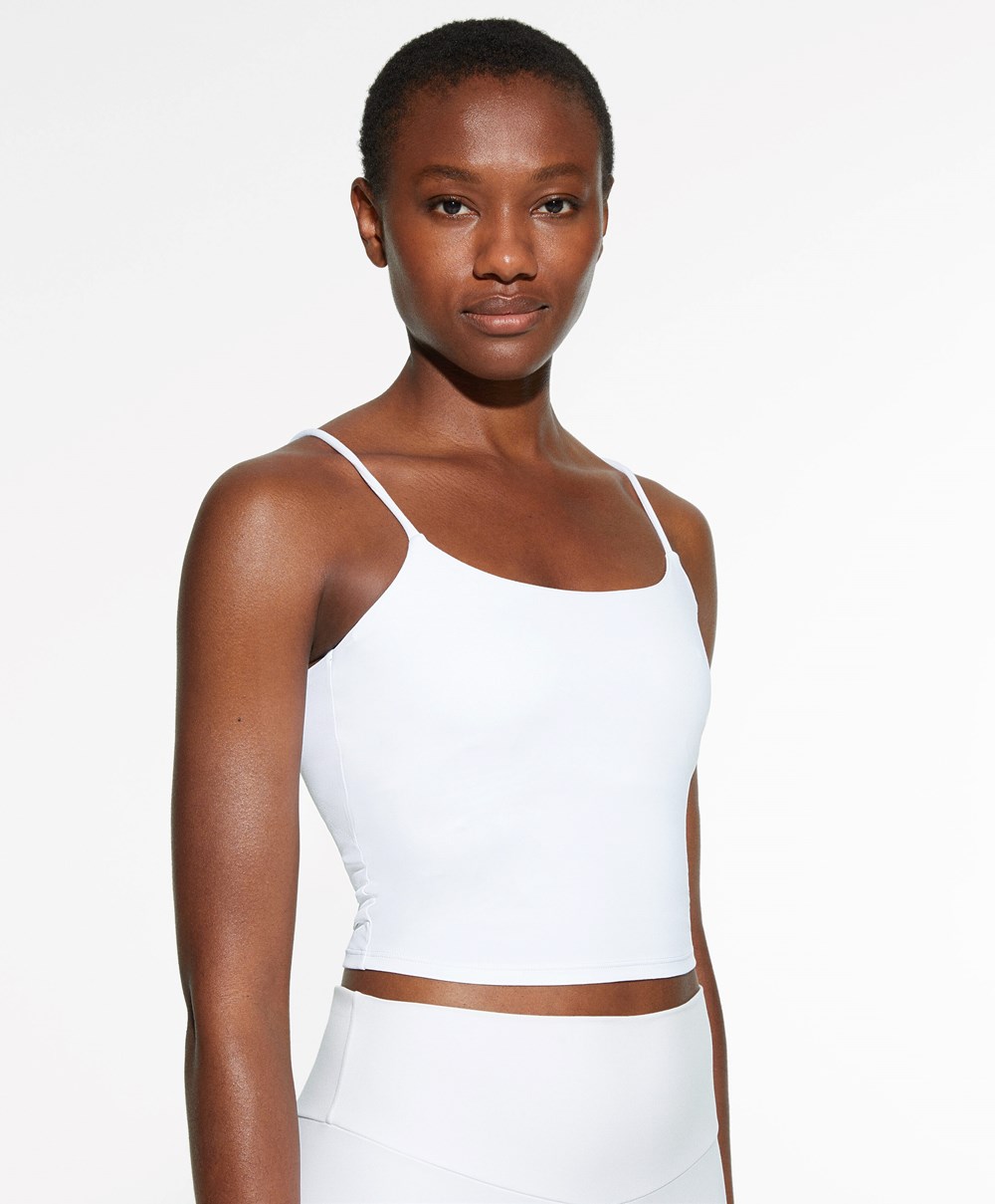 Oysho Comfortlux strappy Top ασπρα | OSRPYV-281