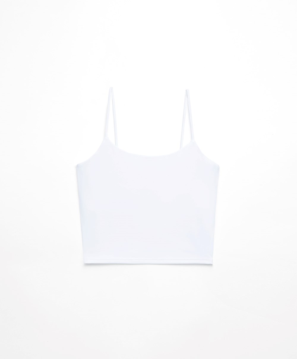 Oysho Comfortlux strappy Top ασπρα | OSRPYV-281