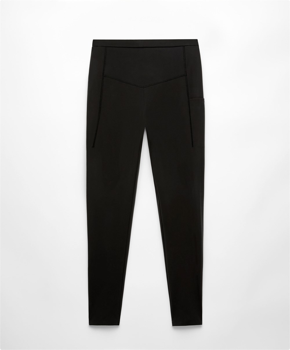 Oysho Compressive 65cm Για Τρέξιμο Leggings With Zips μαυρα | VQPTKU-123