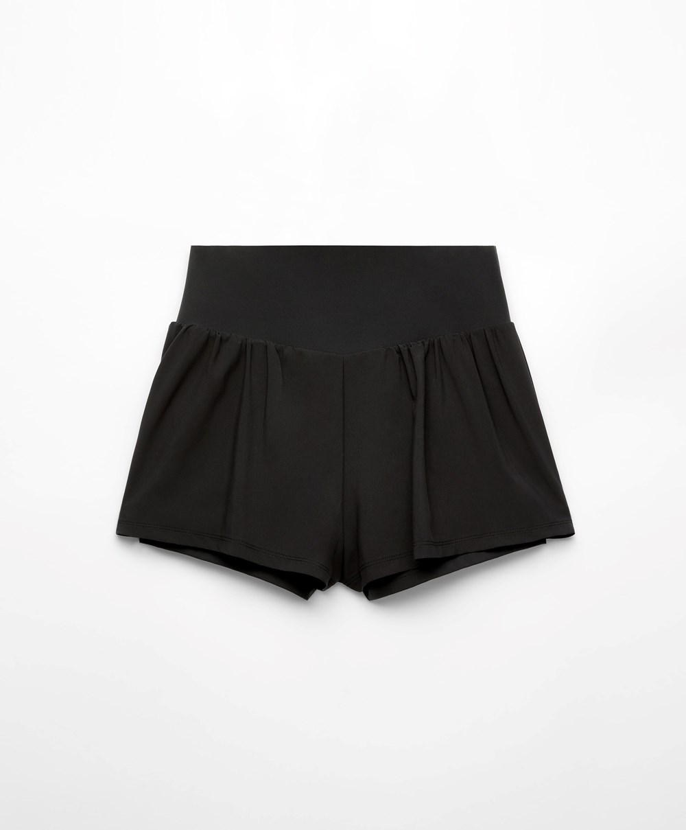 Oysho Compressive 7cm Shorts With Pocket μαυρα | WQKYXZ-380