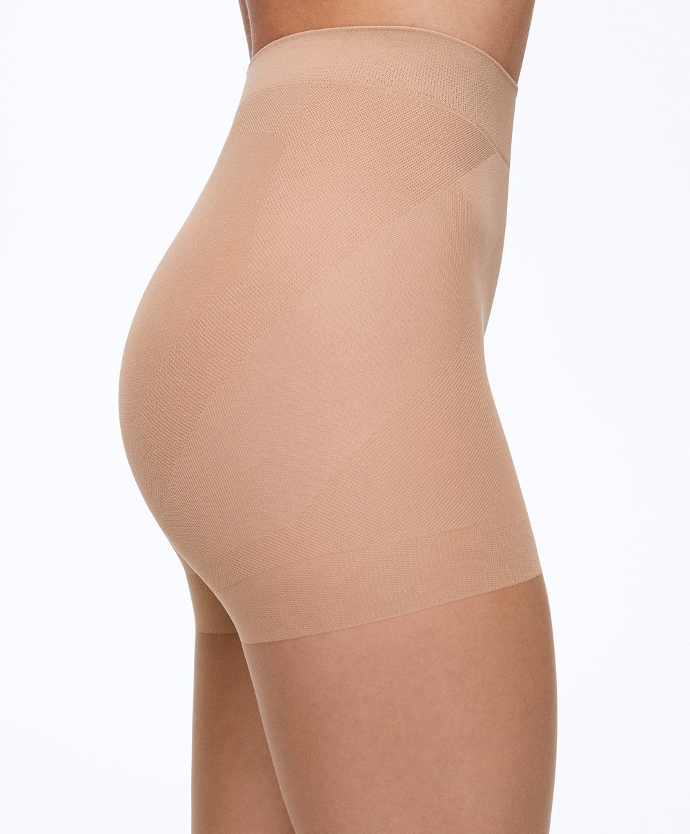 Oysho Compressive 8 Denier Tights Μπεζ | FAKGOD-403