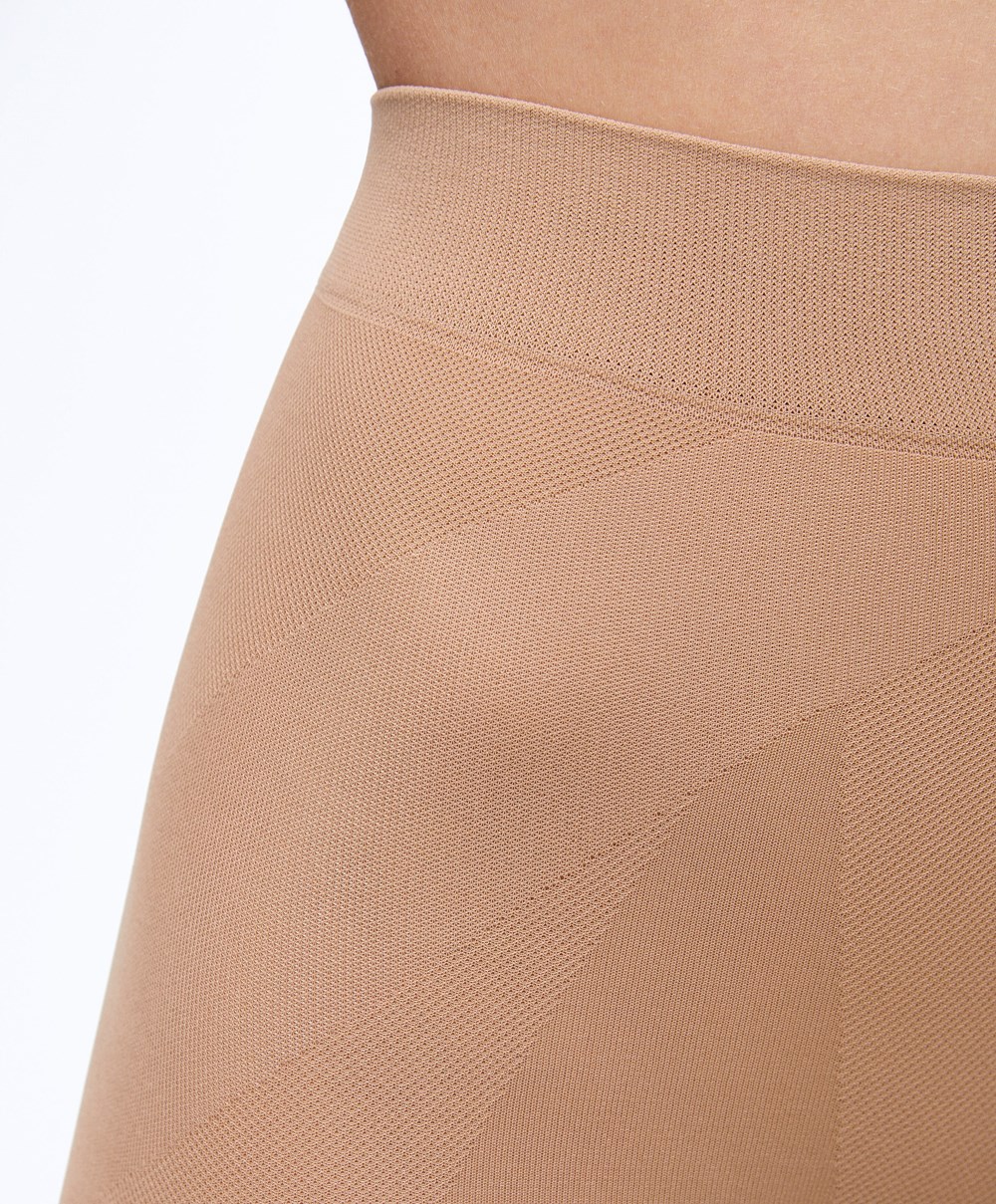 Oysho Compressive 8 Denier Tights Μπεζ | FAKGOD-403