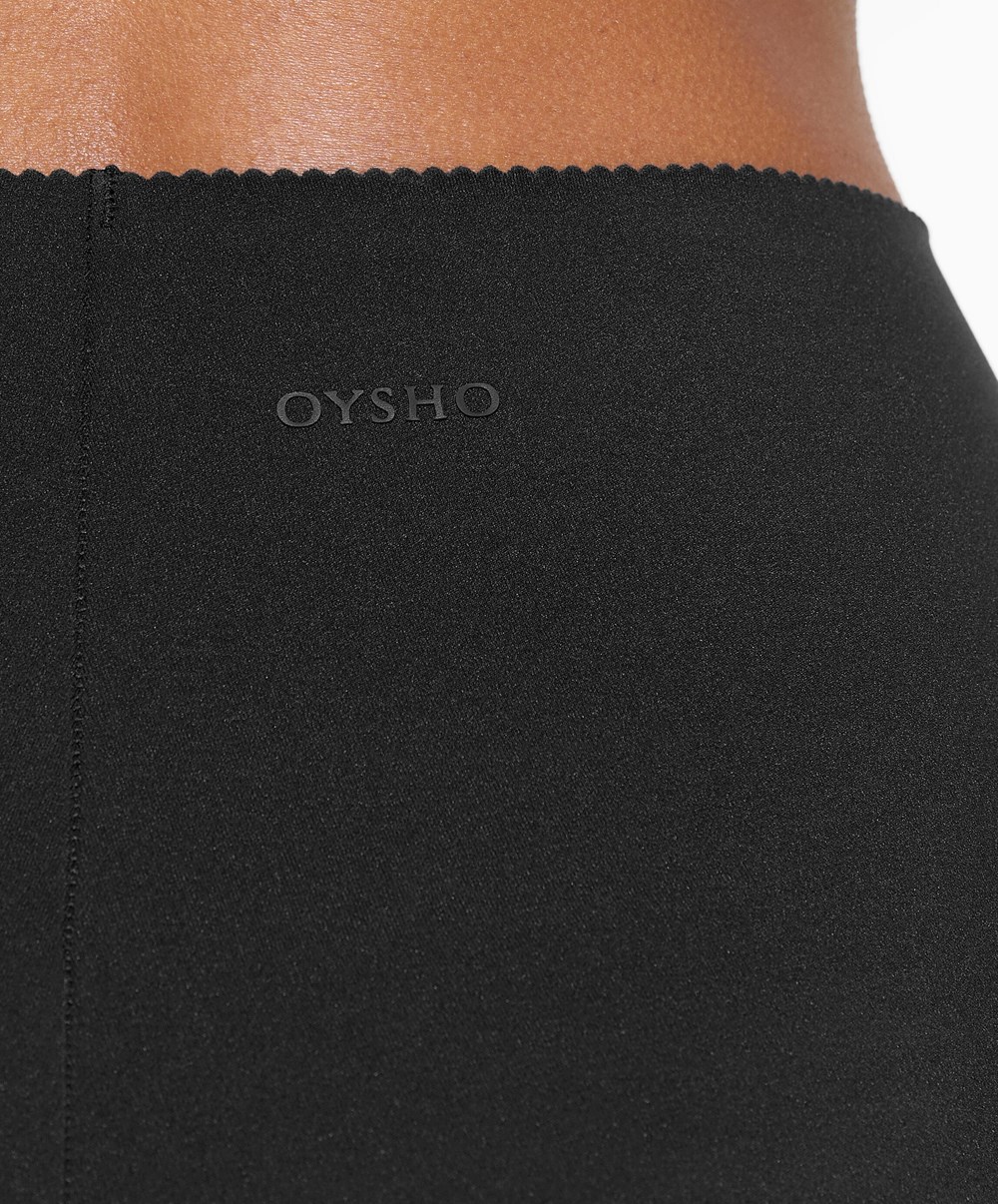 Oysho Compressive Core Control 25cm Cycle Leggings μαυρα | IRTGMQ-924