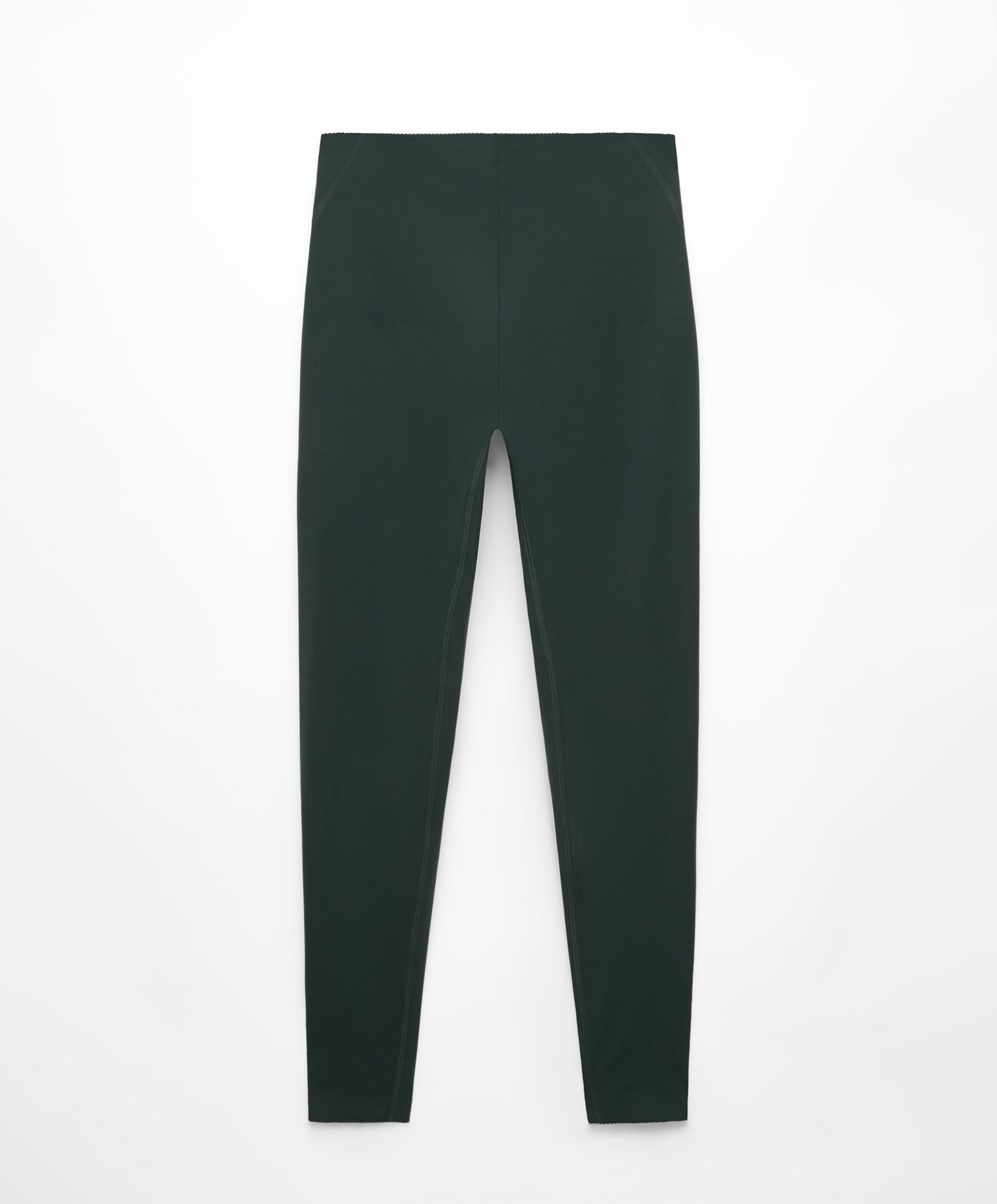 Oysho Compressive Core Control Ankle-length Leggings σκούρο μπλε | SLQWZH-169