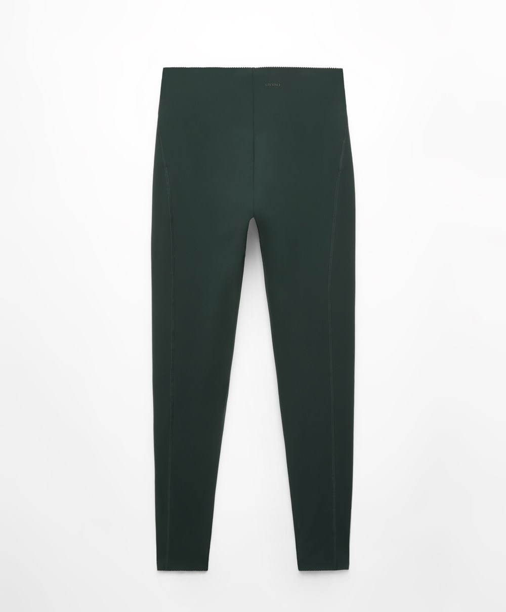 Oysho Compressive Core Control Ankle-length Leggings σκούρο μπλε | SLQWZH-169