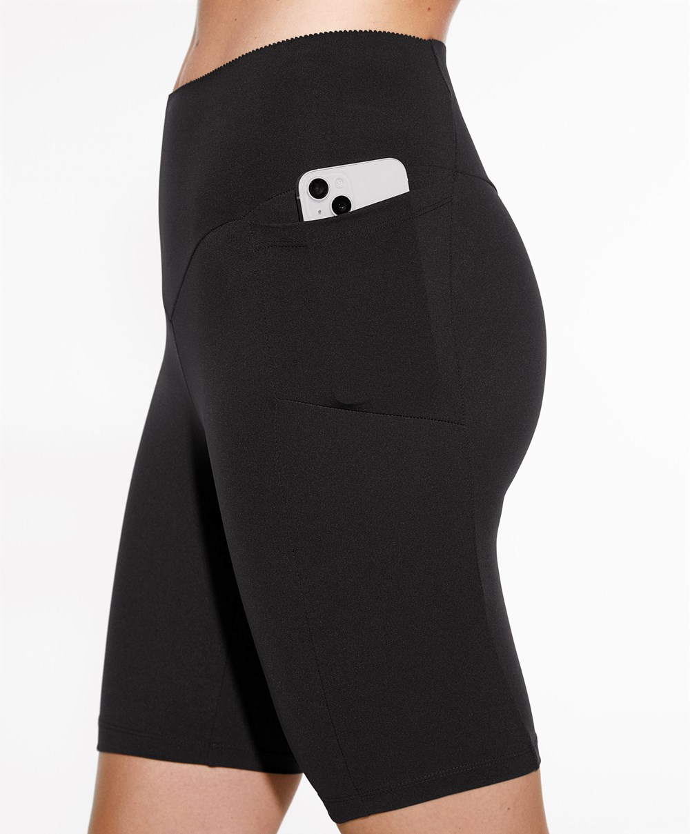 Oysho Compressive Pocket 20cm Cycle Leggings μαυρα | TUWNLA-876