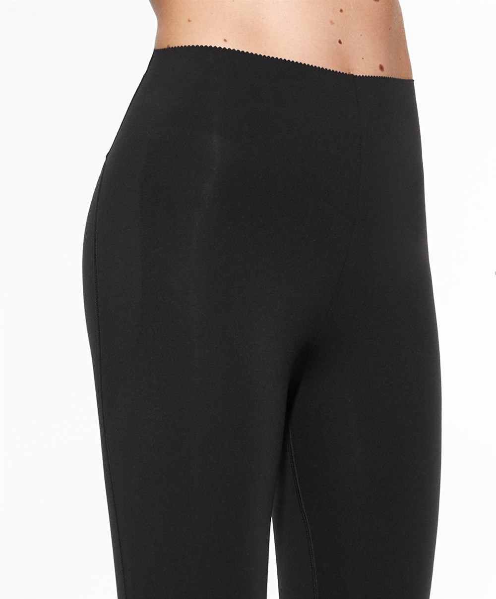 Oysho Compressive Raise Up 65cm Ankle-length Leggings μαυρα | HLMOWV-146