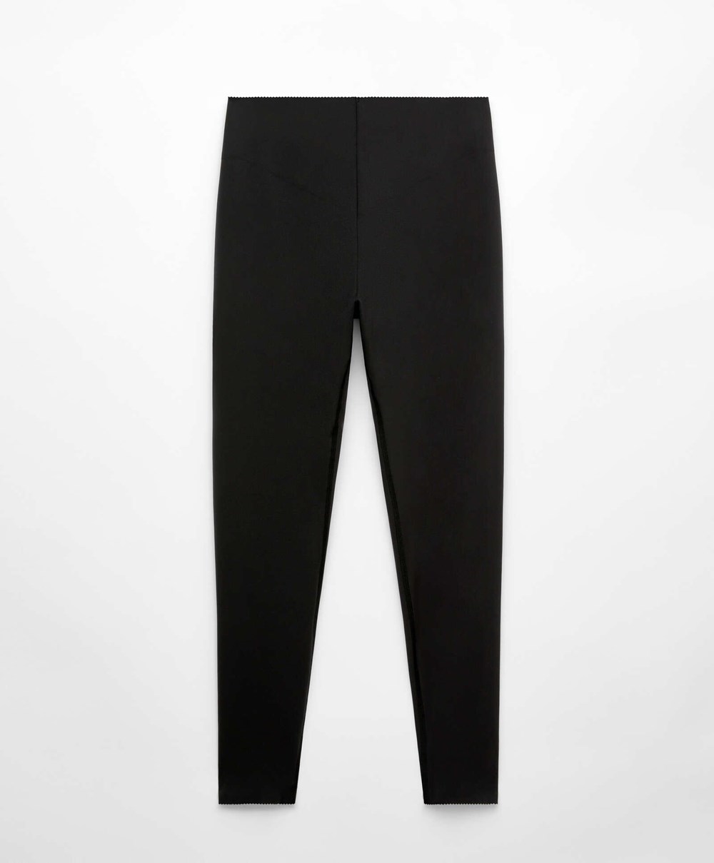 Oysho Compressive Raise Up 65cm Ankle-length Leggings μαυρα | HLMOWV-146