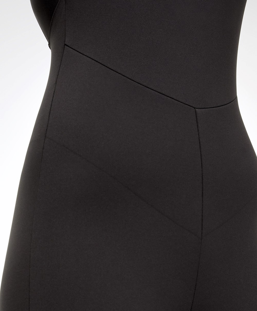 Oysho Core Control Compressive Jumpsuit μαυρα | CWGIOQ-690