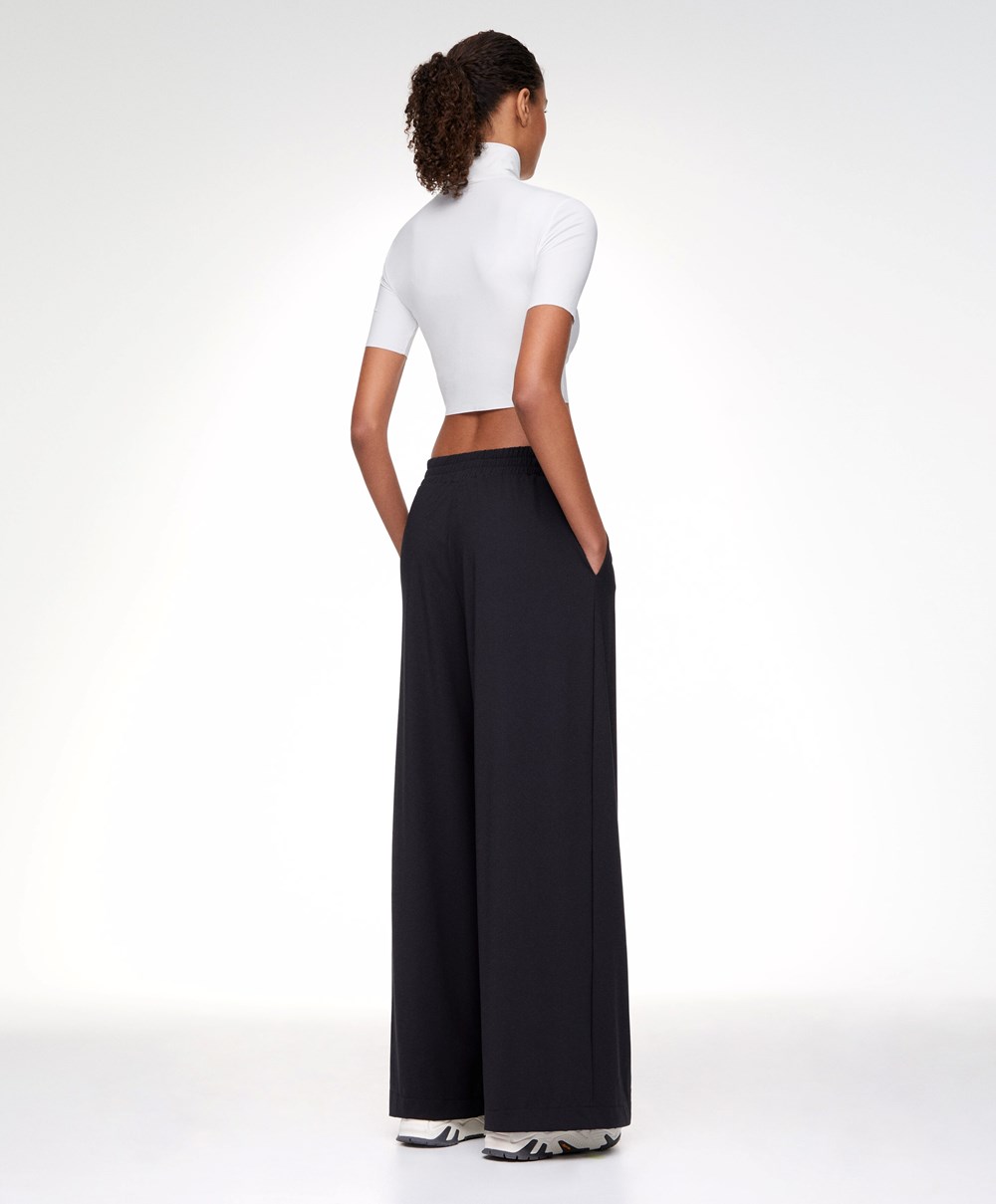 Oysho Cropped T-shirt With Raised Neck ασπρα | VMNHOT-954