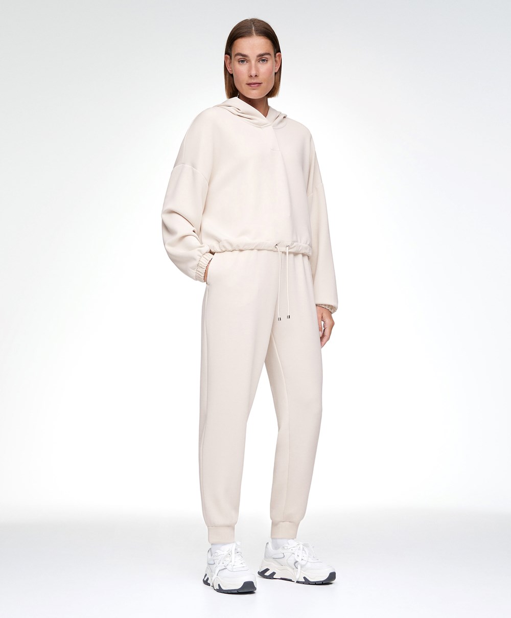 Oysho Ecru Modal Tracksuit Stone | XRPOEN-679