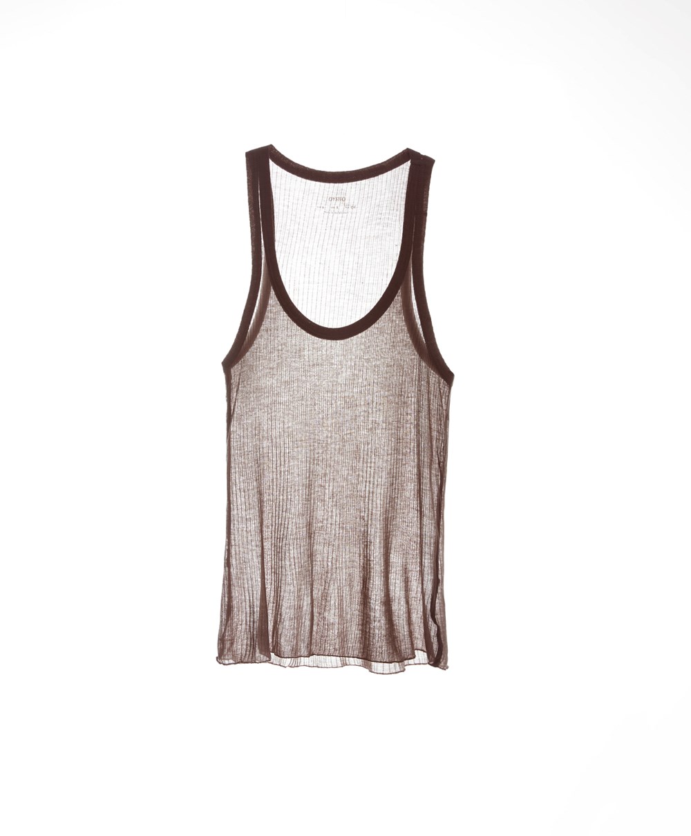 Oysho Extra Fine Vest Top καφε | GXPVKW-328