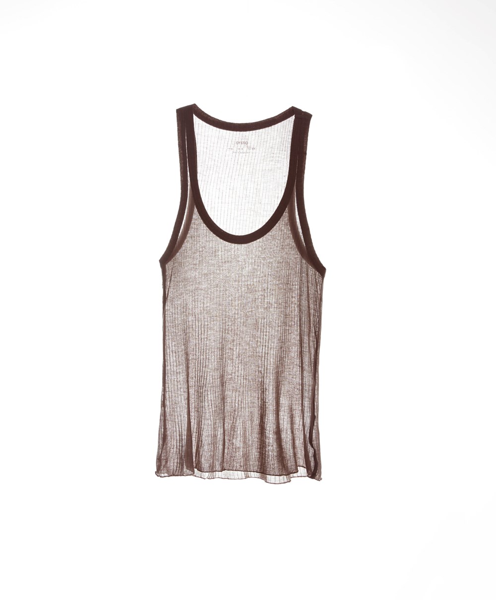 Oysho Extra Fine Vest Top καφε | VYAFJM-419