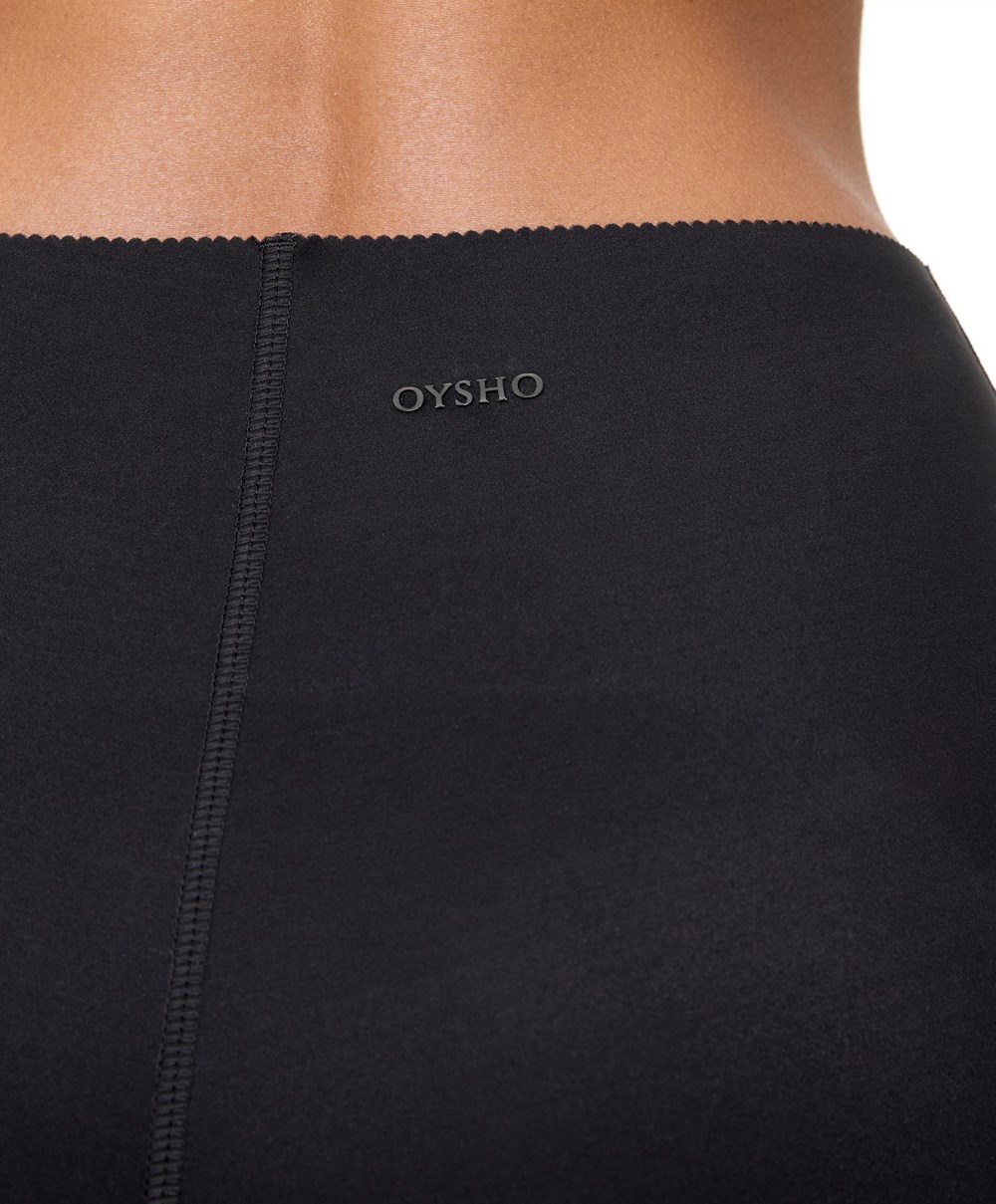 Oysho Extra-compressive Raise Up 65cm Ankle-length Leggings μαυρα | VJIHCU-691