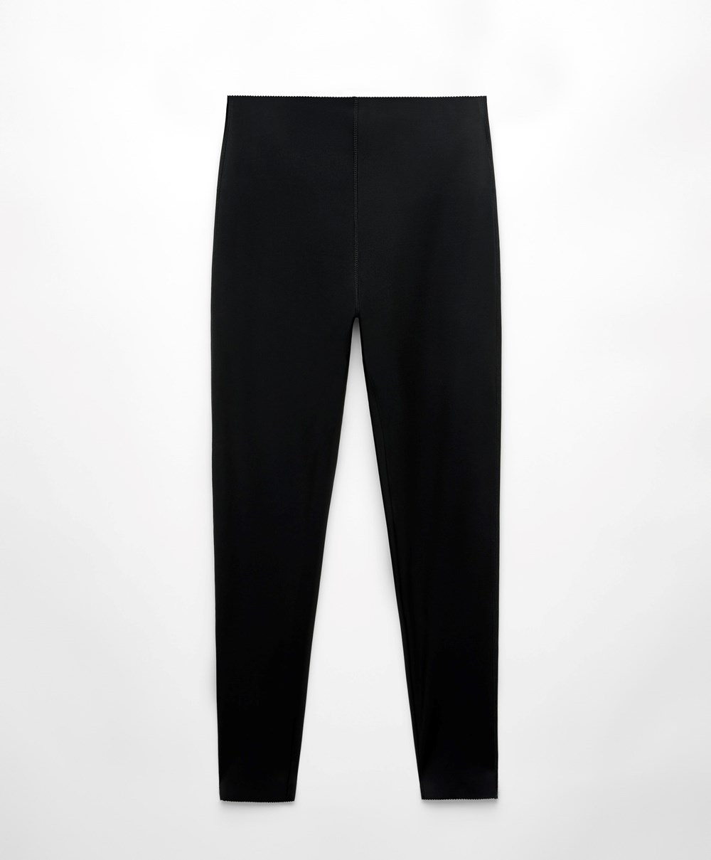 Oysho Extra-compressive Raise Up 65cm Ankle-length Leggings μαυρα | VJIHCU-691