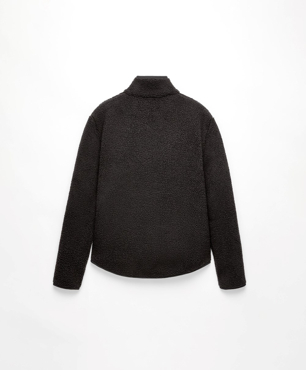 Oysho Faux-shearling Sweatshirt μαυρα | JFOWGC-816