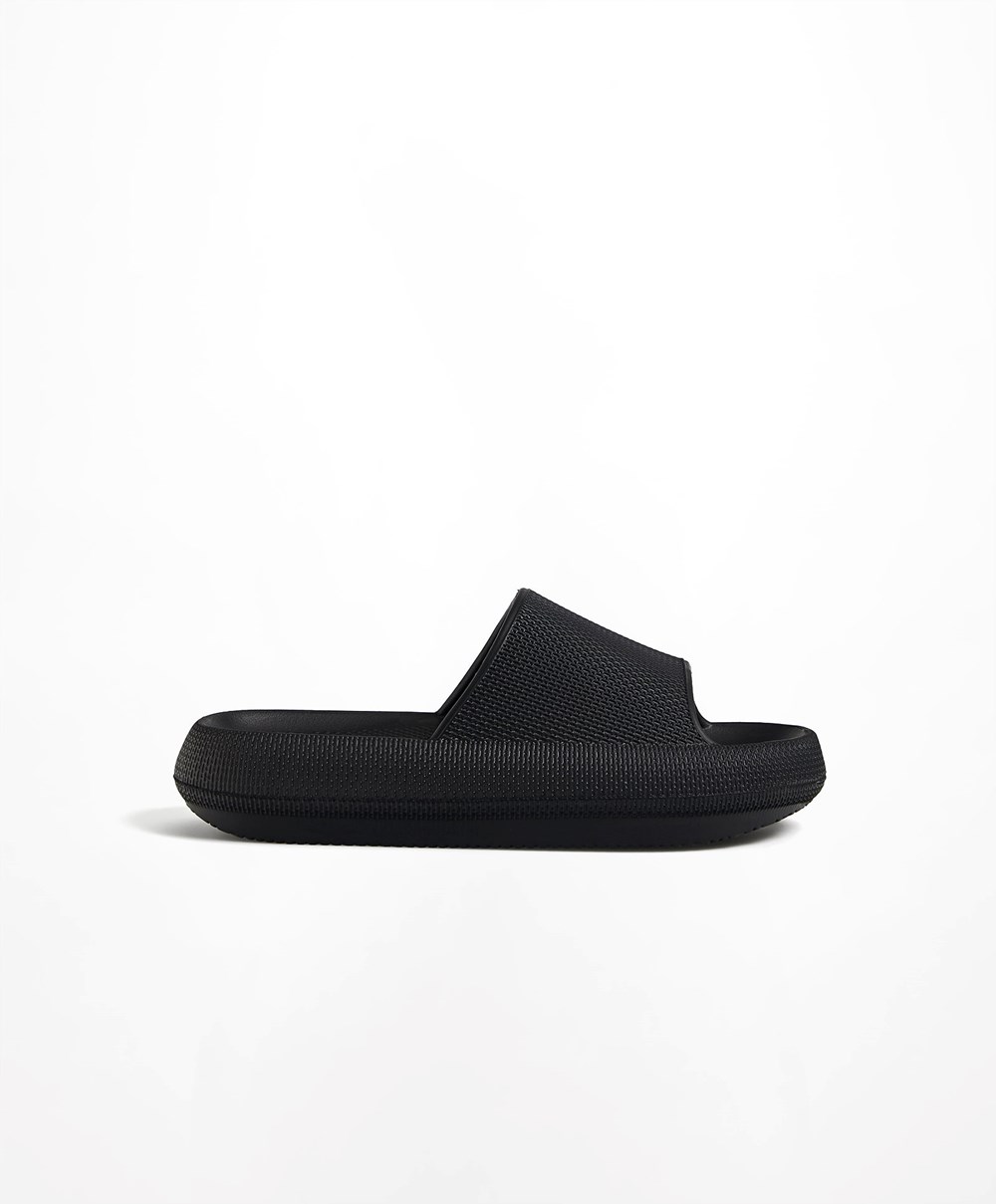 Oysho Flatform Sandals μαυρα | LSDTNY-846