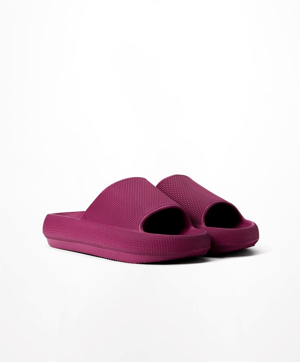 Oysho Flatform Sandals μωβ | BSXJAZ-432