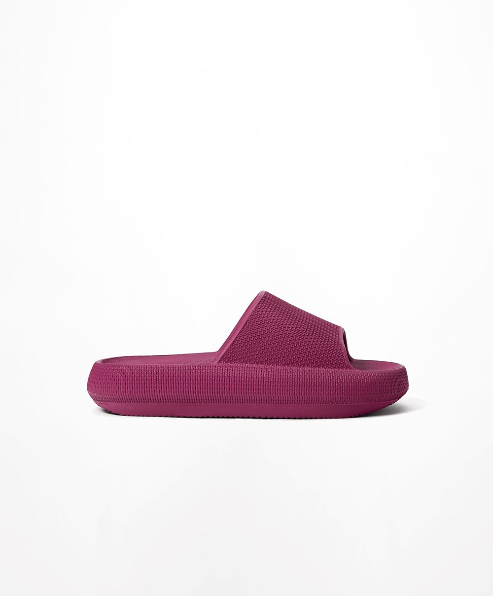 Oysho Flatform Sandals μωβ | BSXJAZ-432