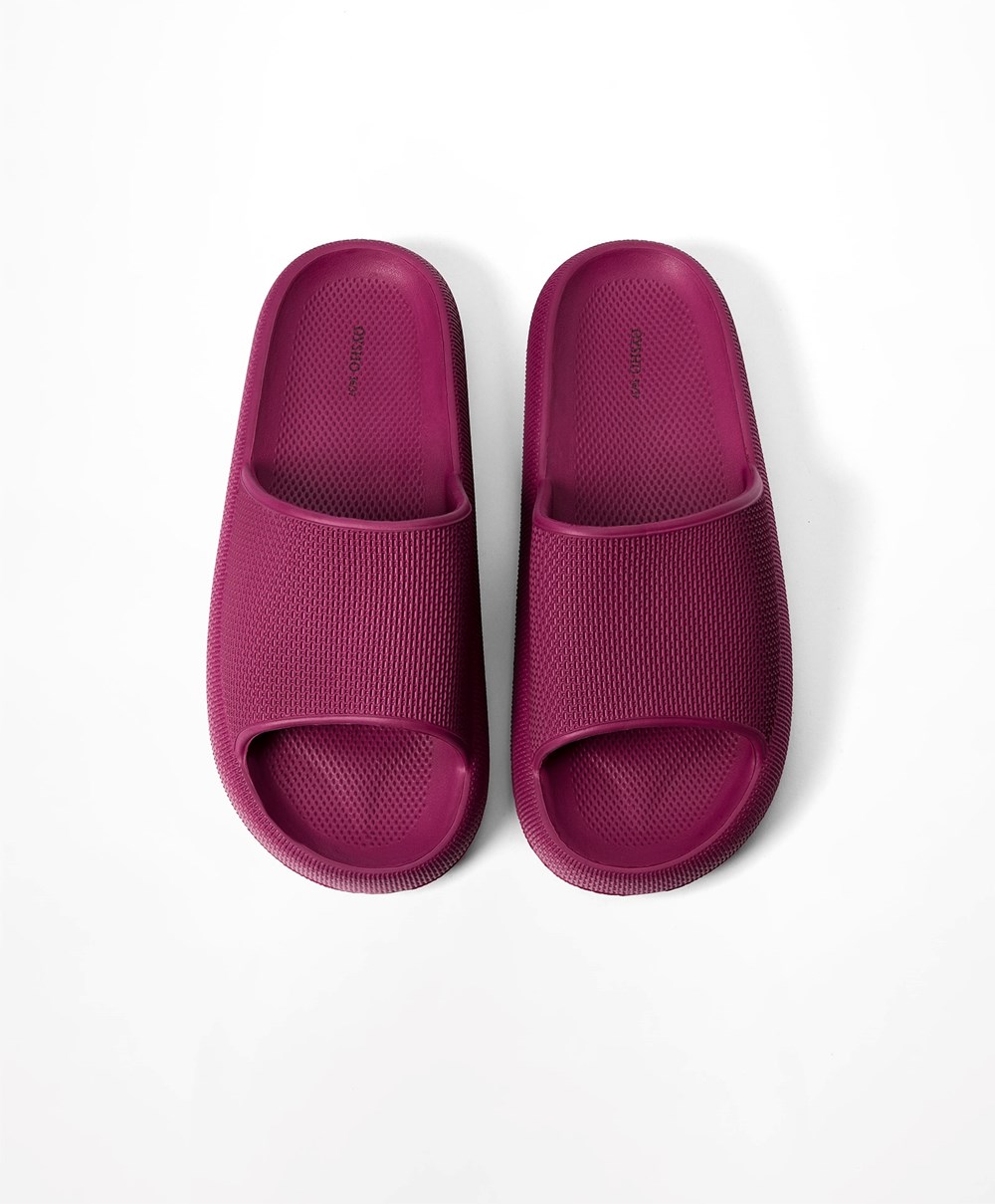 Oysho Flatform Sandals μωβ | ORQNUA-218