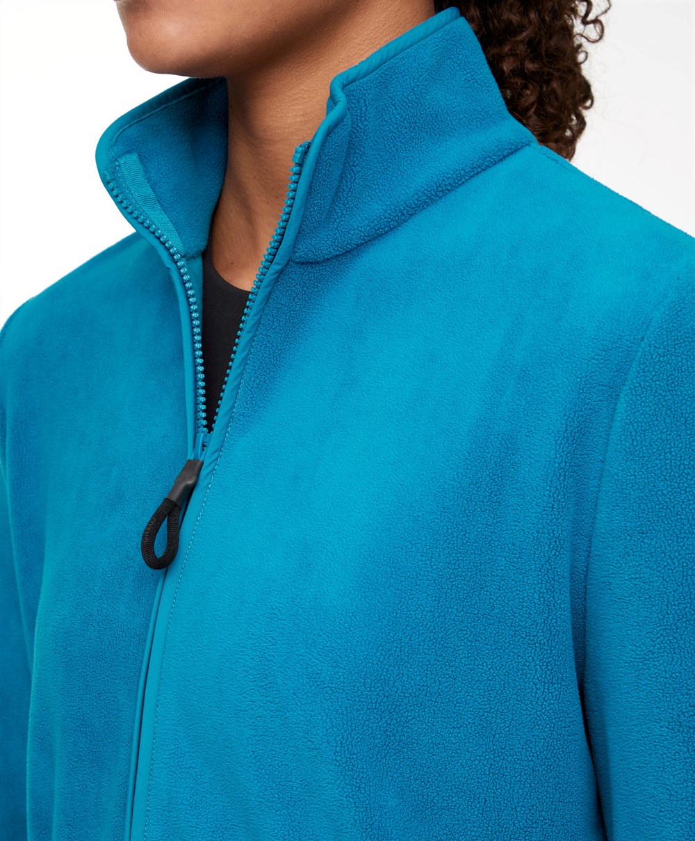 Oysho Fleece Jacket μπλε ρουά μπλε | OQFSZI-359