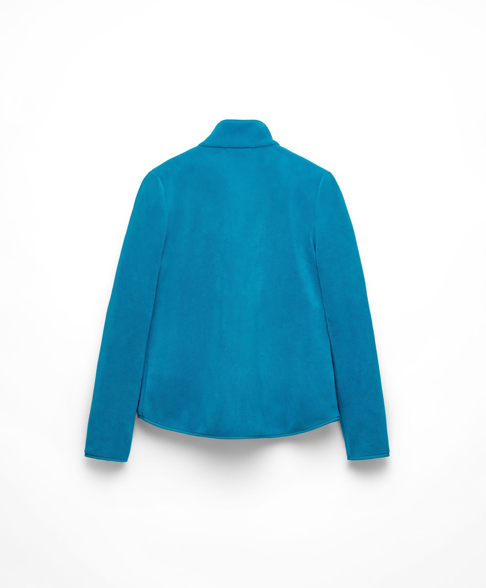 Oysho Fleece Jacket μπλε ρουά μπλε | OQFSZI-359