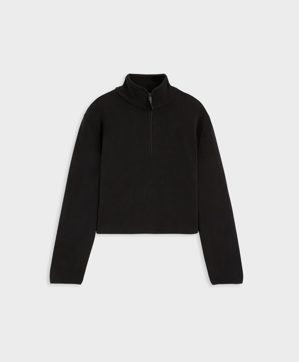 Oysho Fleece Sweatshirt μαυρα | CAQEKF-809