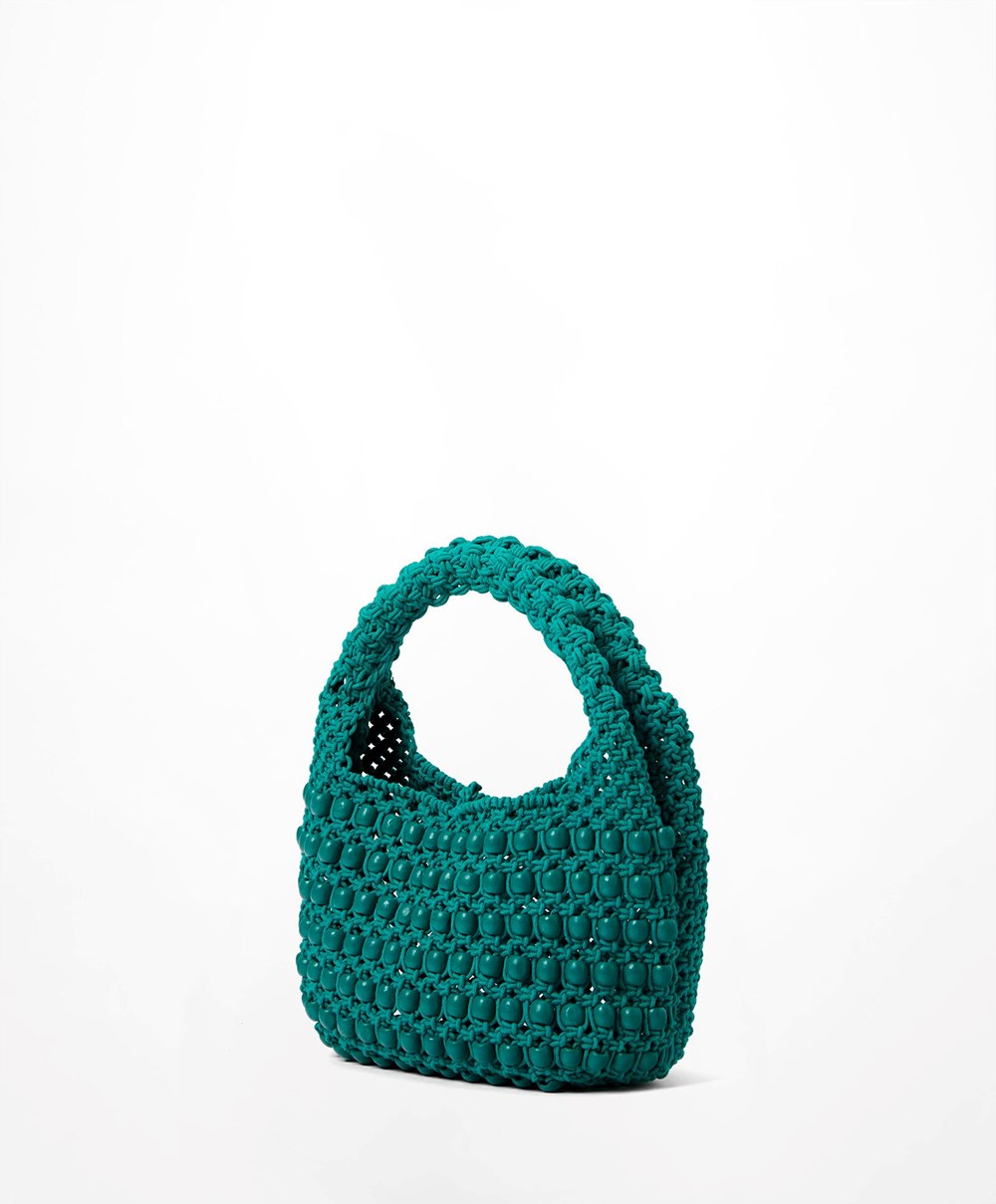 Oysho Handbag With λουρακια And Little Ball Details τυρκουάζ | FXLAYZ-685