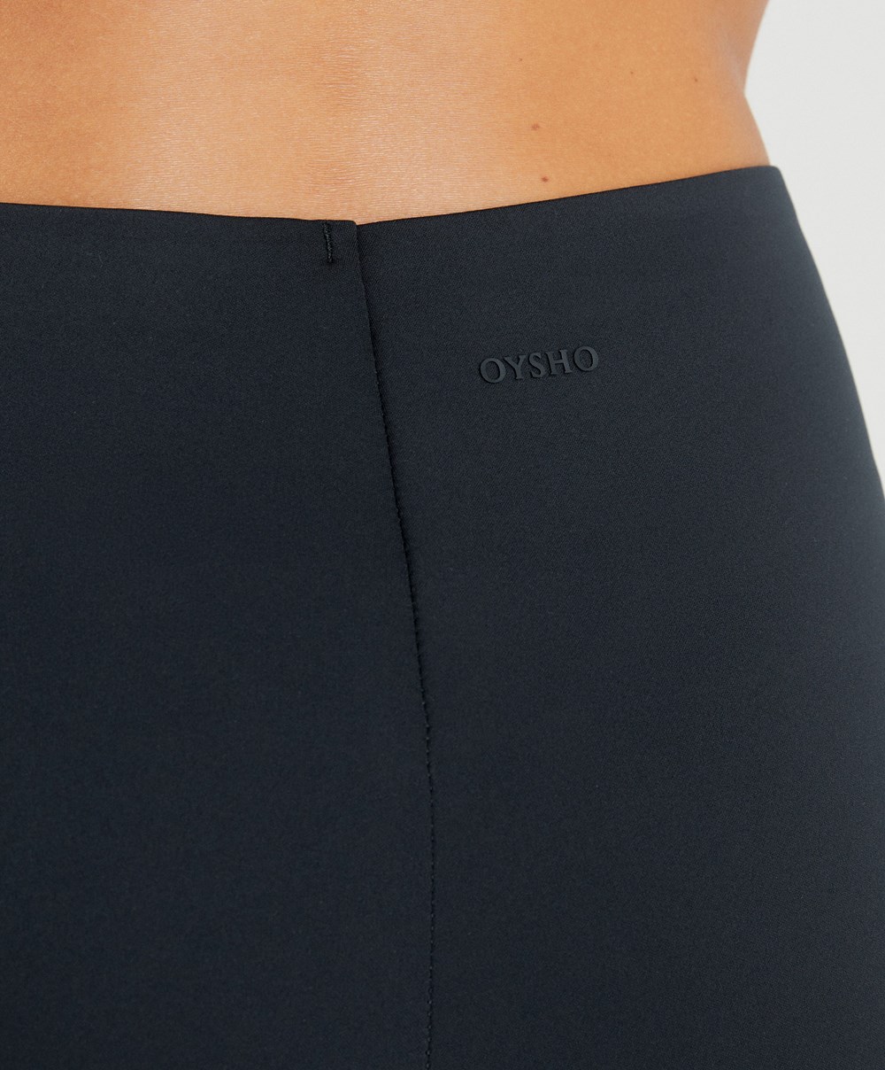 Oysho High-strength Fabric 65cm Ankle-length Leggings μαυρα | YFBKJD-437