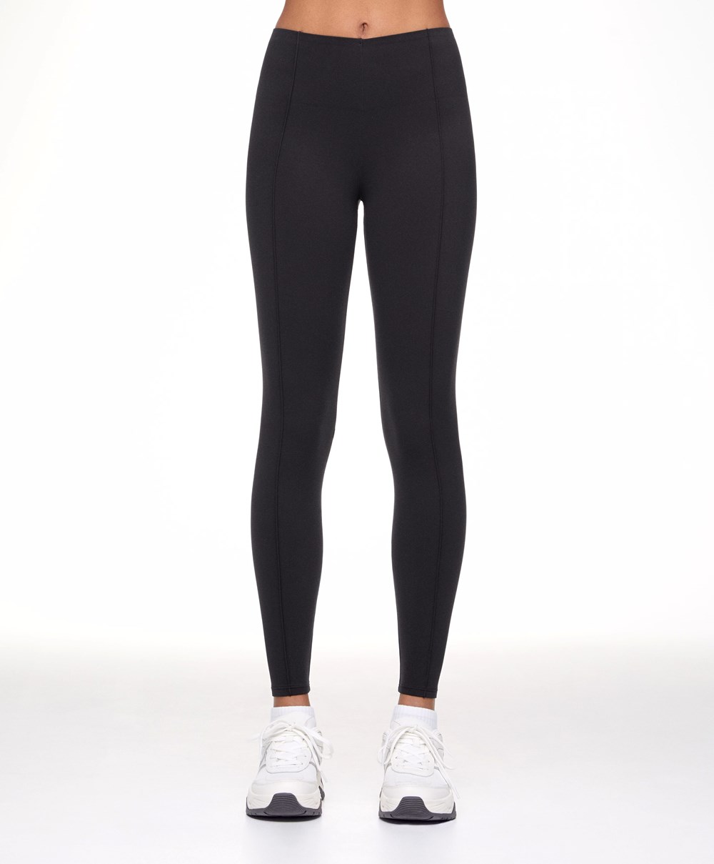 Oysho High-strength Fabric 65cm Ankle-length Leggings μαυρα | YFBKJD-437