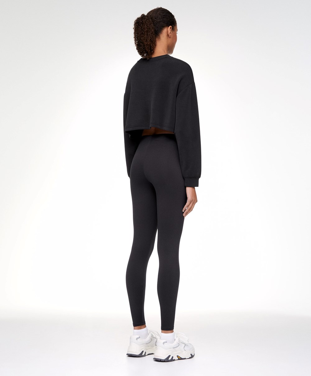 Oysho High-strength Fabric 65cm Ankle-length Leggings μαυρα | YFBKJD-437