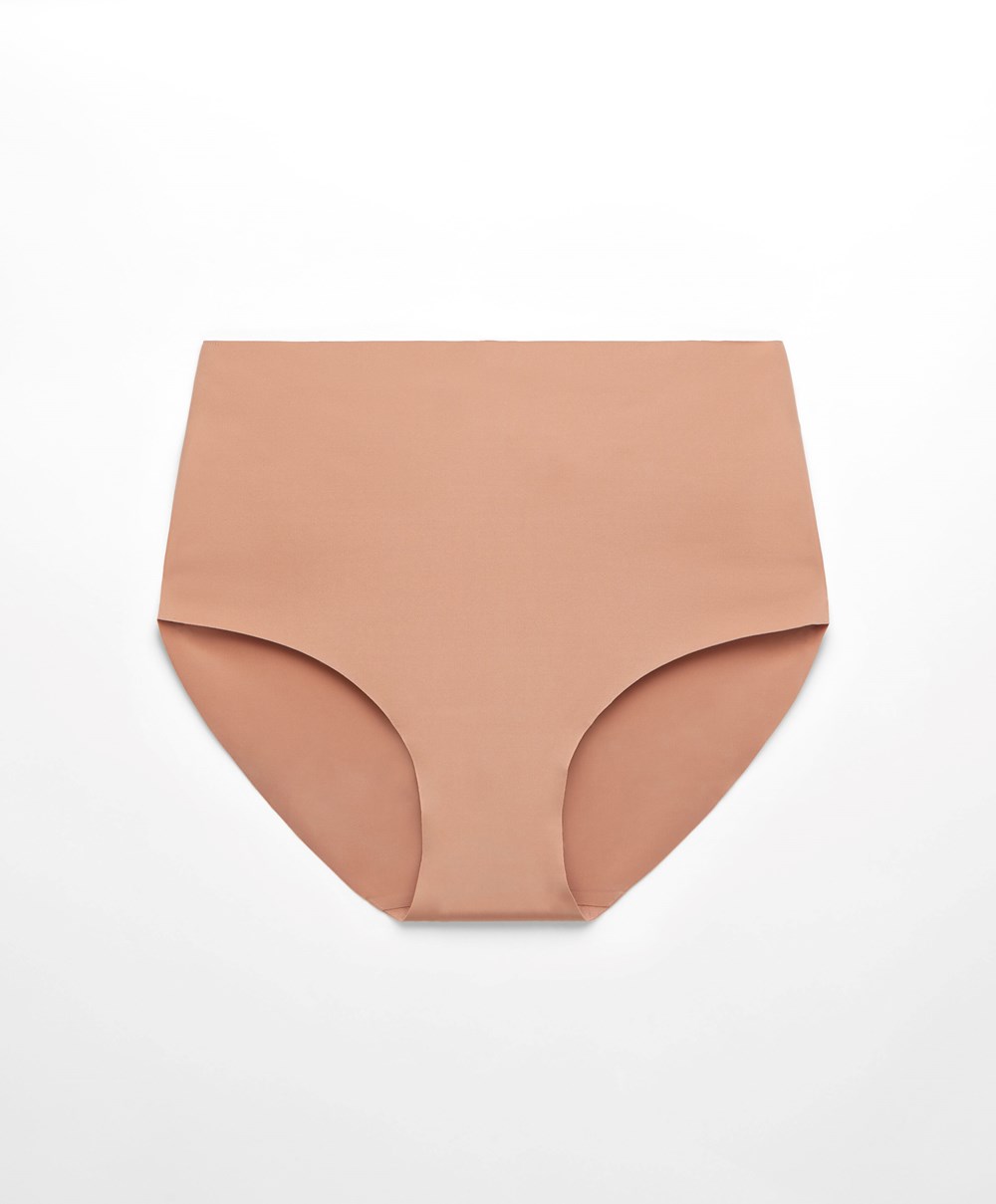 Oysho High-waisted Invisible Laser-cut Briefs Tan | CNVLPW-754