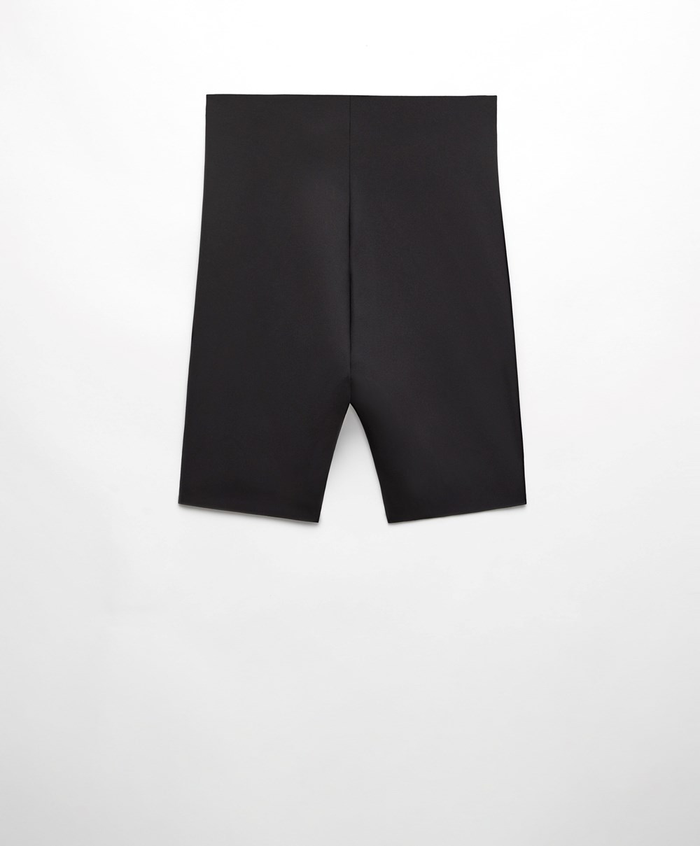 Oysho High-waisted Invisible Laser-cut Cycle Shorts μαυρα | GVDJAM-130