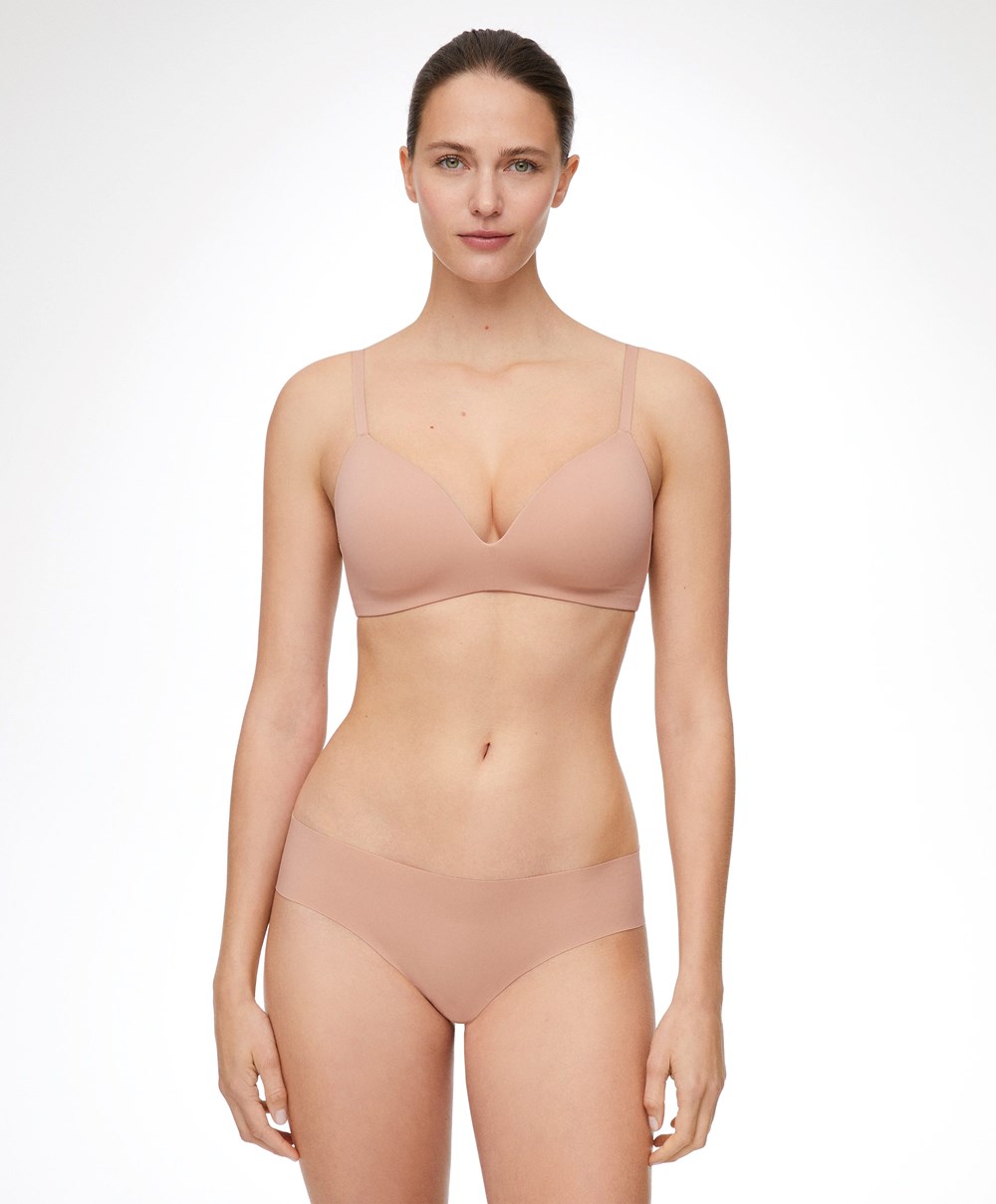 Oysho Invisible Laser-cut Brazilian Briefs Μπεζ | TSDJZH-540