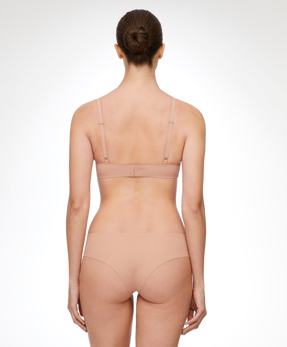 Oysho Invisible Laser-cut Brazilian Briefs Μπεζ | TSDJZH-540