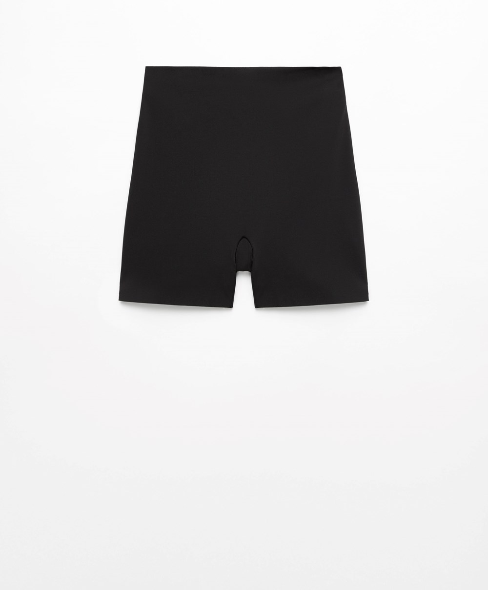 Oysho Invisible Laser-cut Hot Pants μαυρα | VEINXG-241