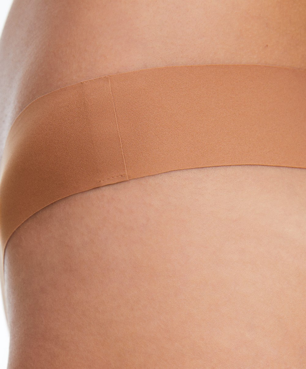 Oysho Invisible “v”-cut Στρινγκ Tan | YJQXRF-397