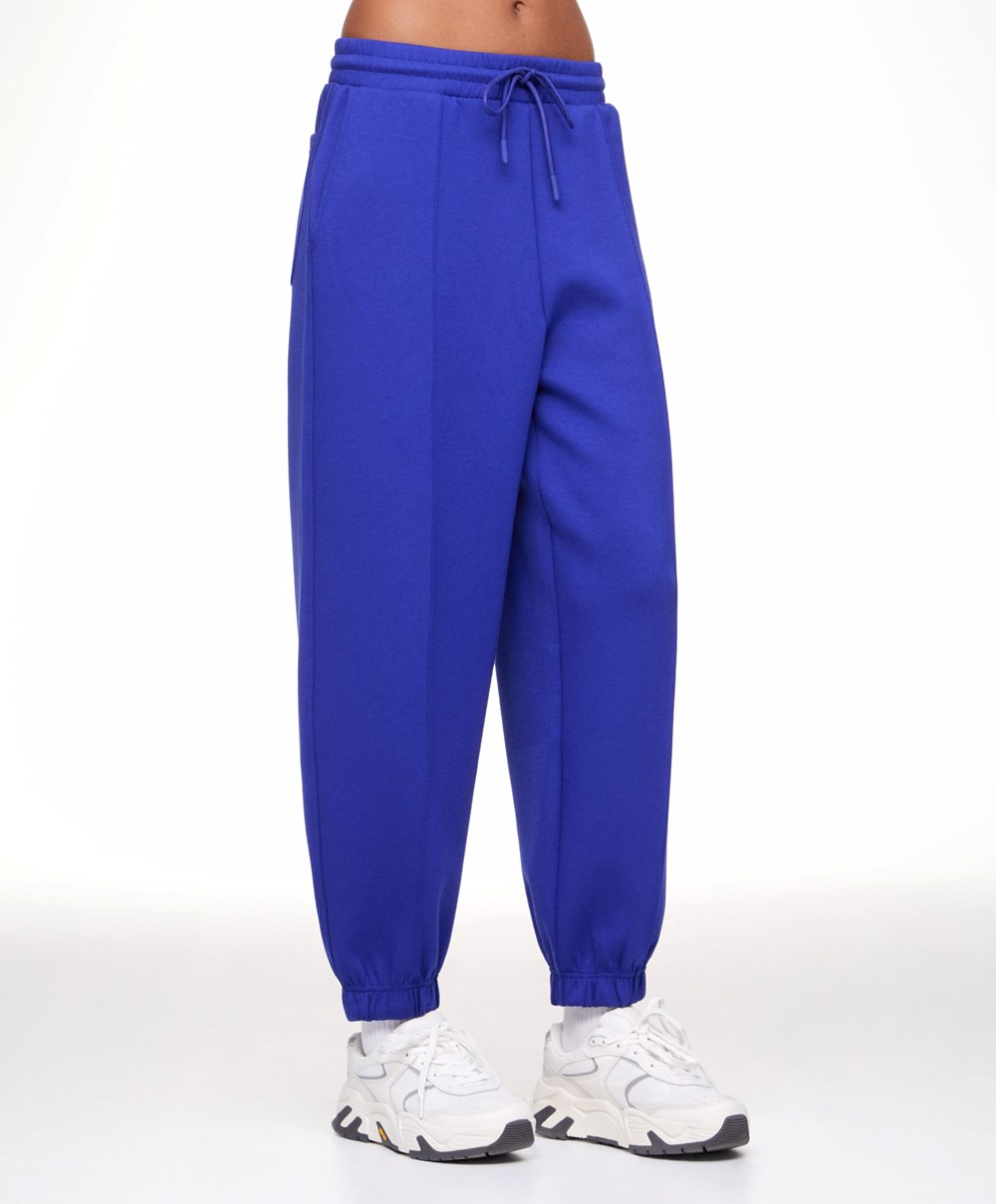 Oysho Joggers With Interlock Detail μπλε | FBDEGT-728