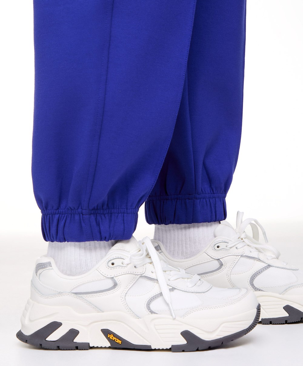 Oysho Joggers With Interlock Detail μπλε | FBDEGT-728