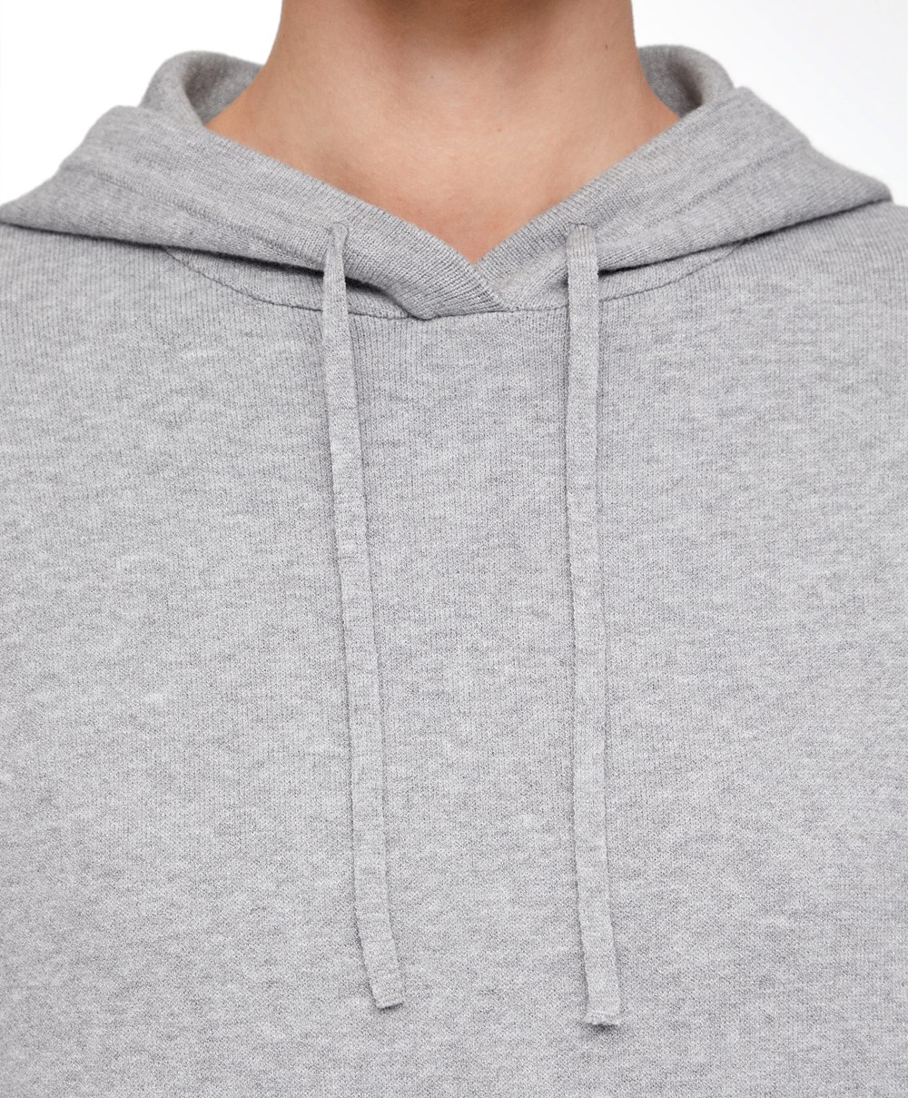 Oysho Knit Hoodie γκρι | NXMFDI-532