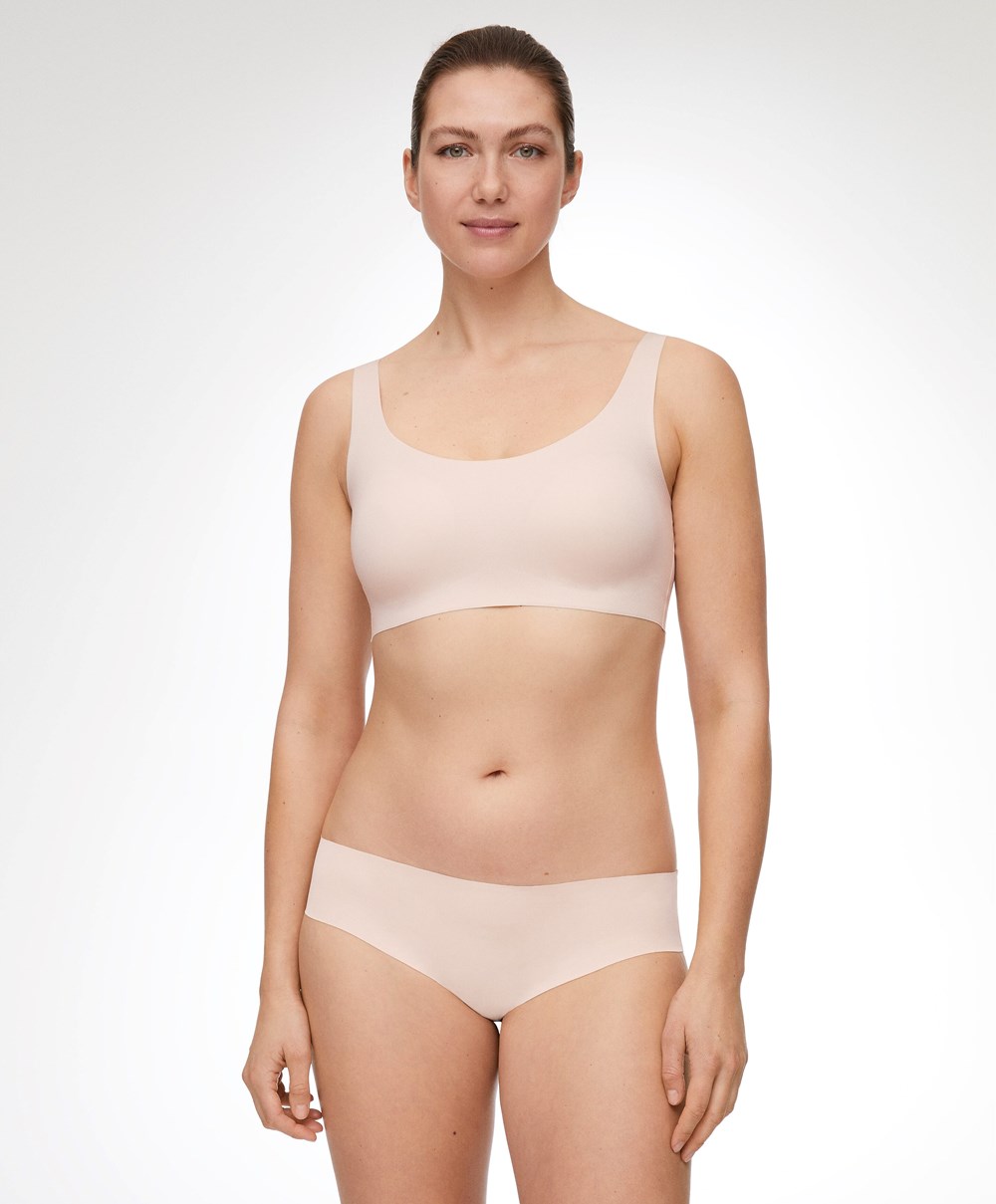 Oysho Laser-cut Invisible κλασικα Briefs Almond | CVQPMZ-470