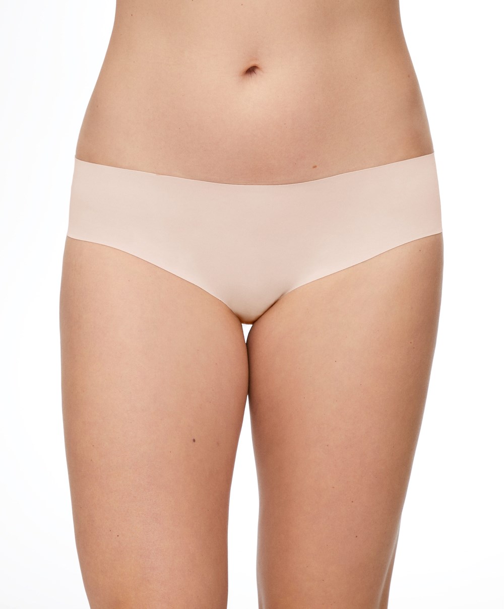 Oysho Laser-cut Invisible κλασικα Briefs Almond | CVQPMZ-470