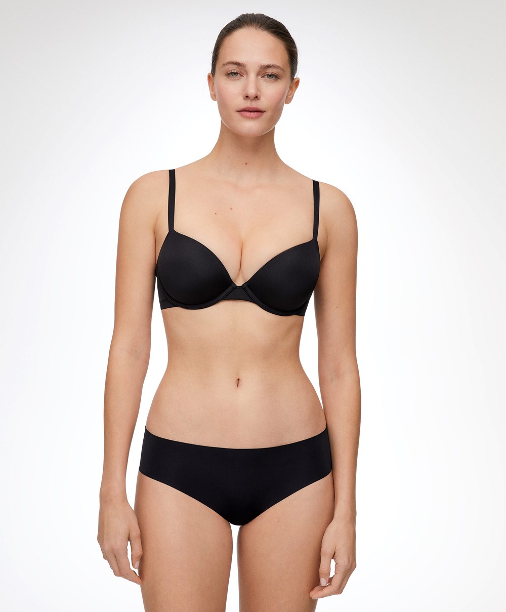 Oysho Laser-cut Invisible κλασικα Briefs μαυρα | NGDLHU-345