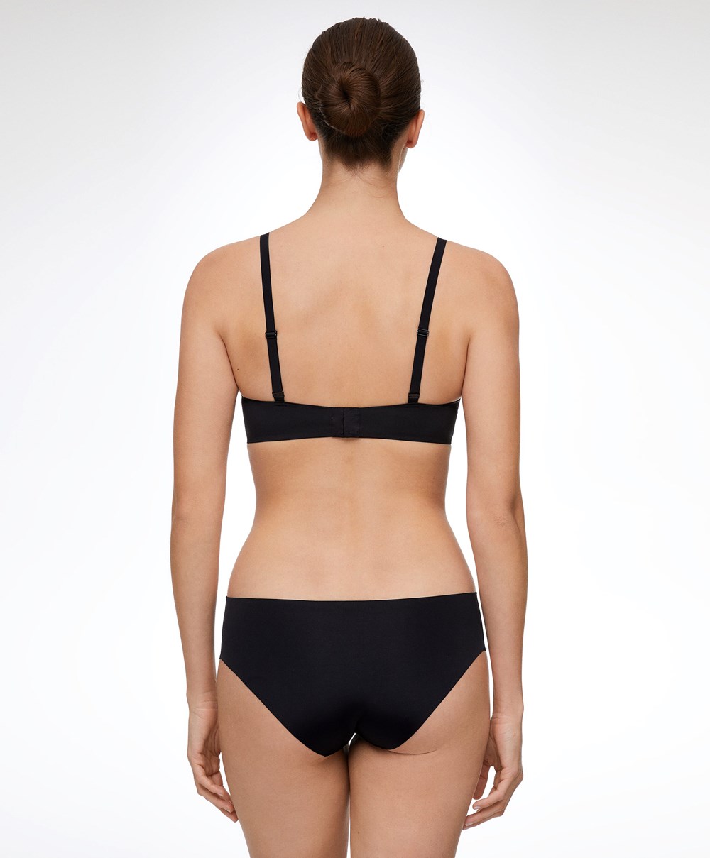 Oysho Laser-cut Invisible κλασικα Briefs μαυρα | NGDLHU-345