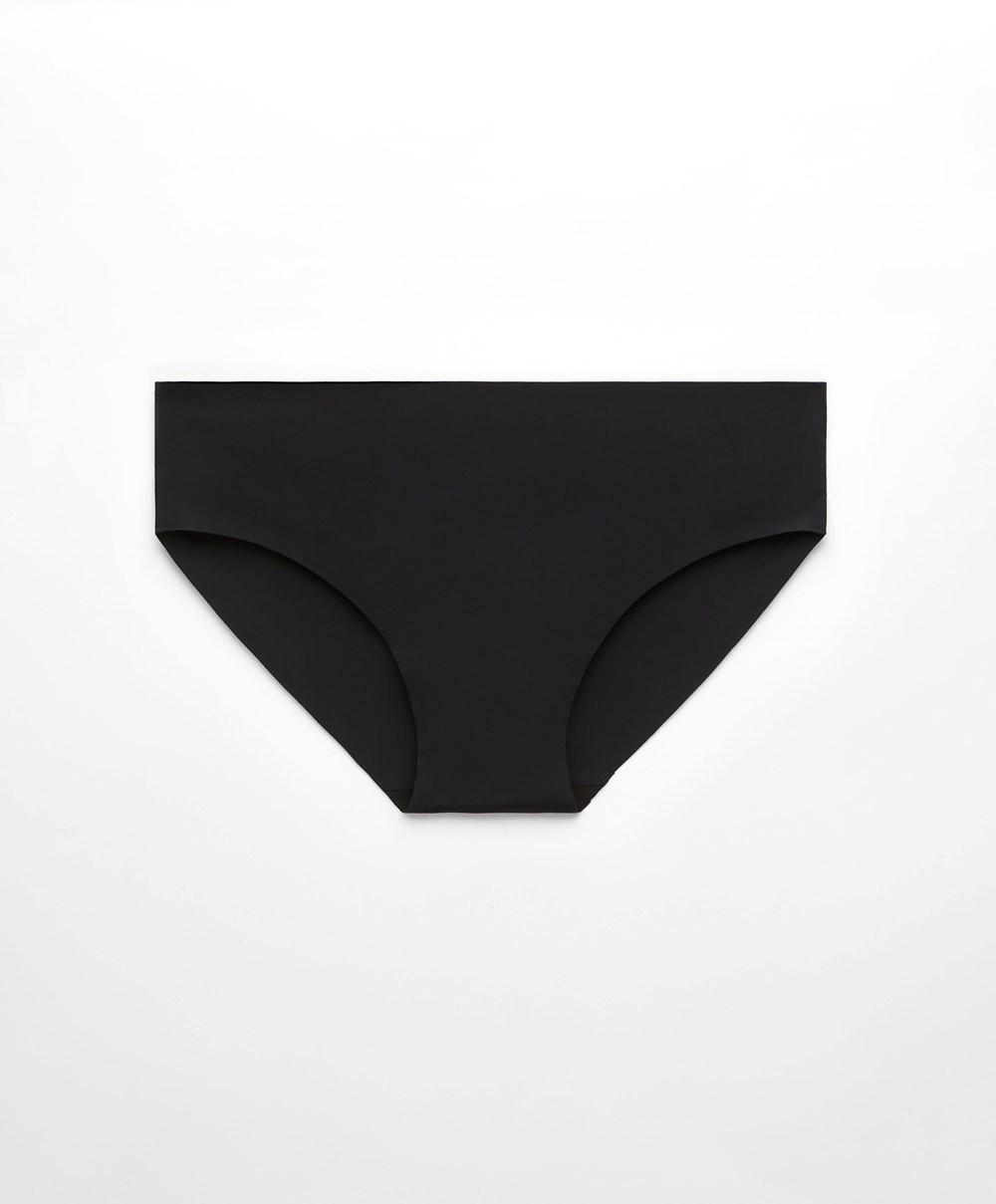 Oysho Laser-cut Invisible κλασικα Briefs μαυρα | NGDLHU-345