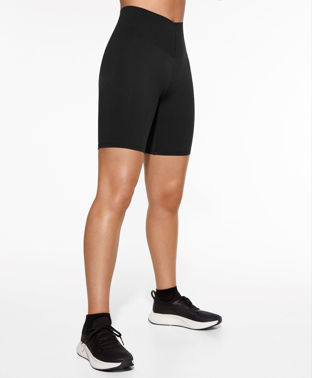 Oysho Light Touch 25cm Cycle κοντο Leggings μαυρα | COLAMW-670